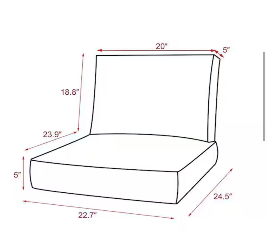 Outdoor Chair Cushion in sky Blue