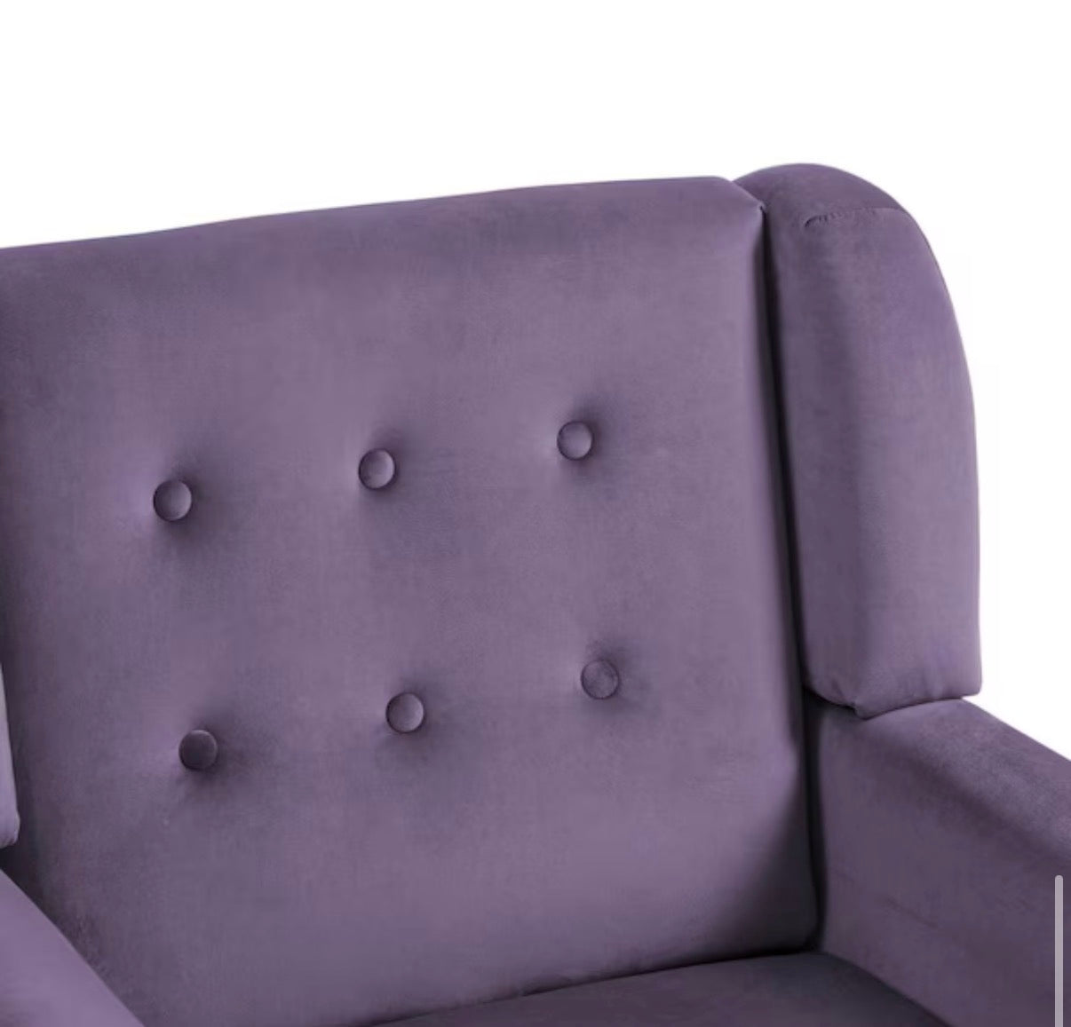 Purple Velvet Upholstery Arm Chair (Set of 1)