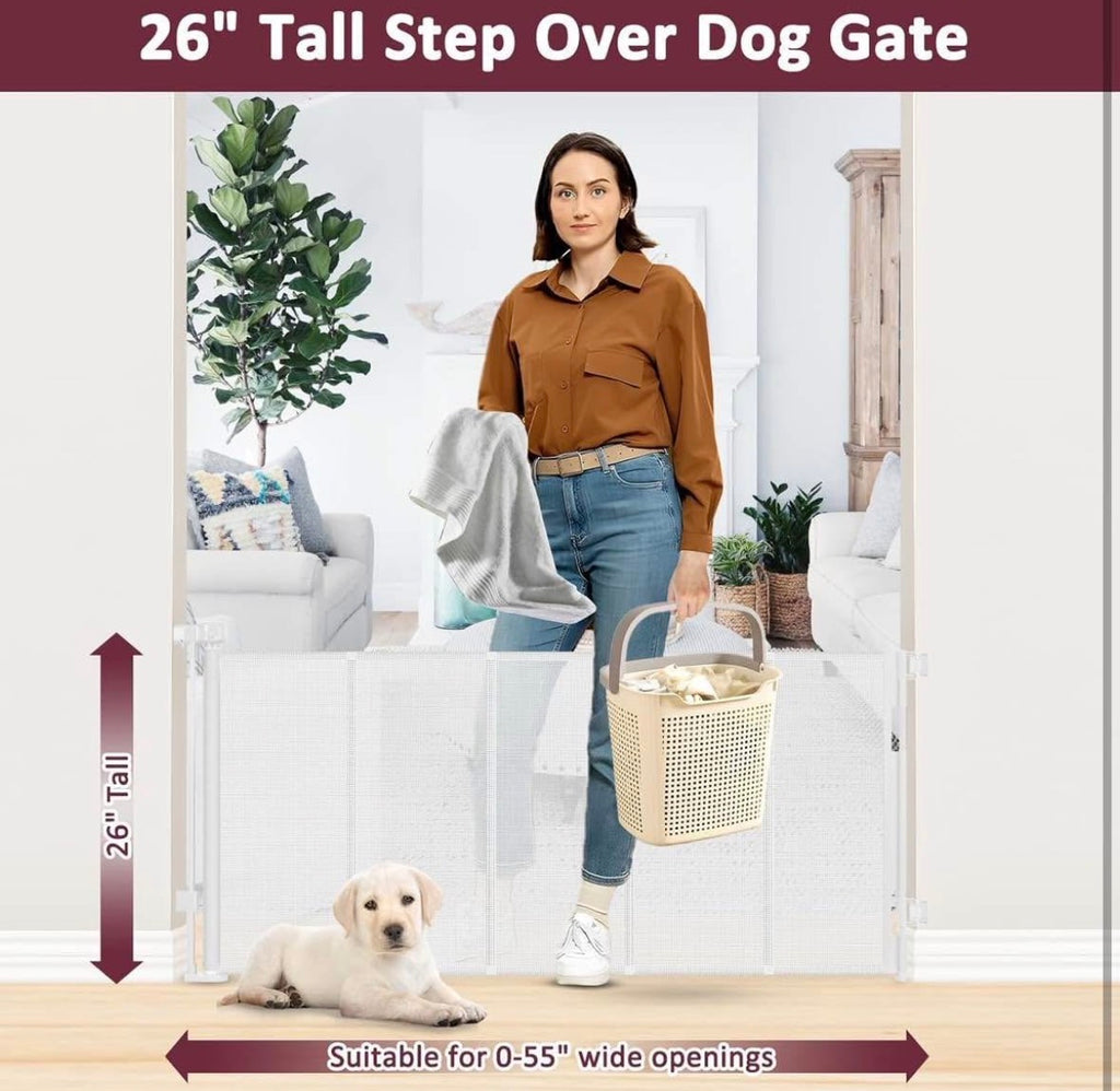 26 Inch Tall Step Over Retractable Baby Gates
