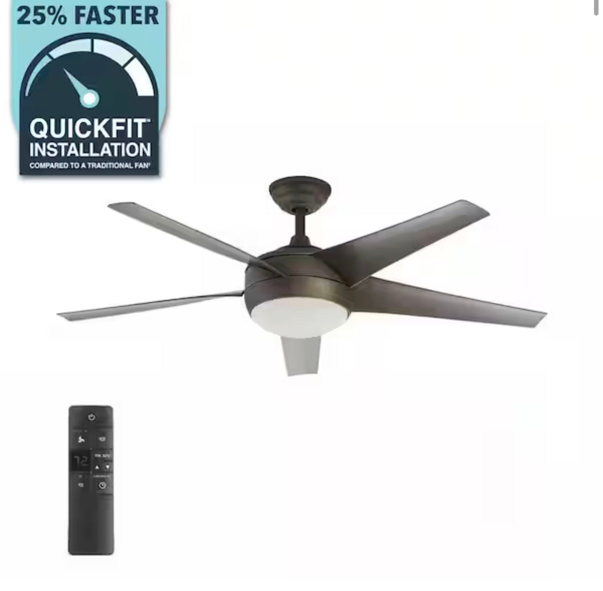 Windward IV 52 in. Indoor Ceiling Fan with Dimmable Light Kit