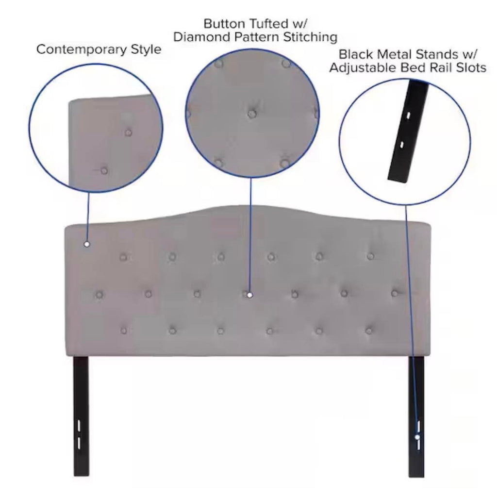 Light Gray Full Size Headboard