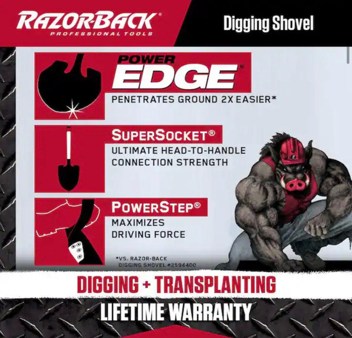 48 in. Fiberglass Handle Super Socket Digging Shovel