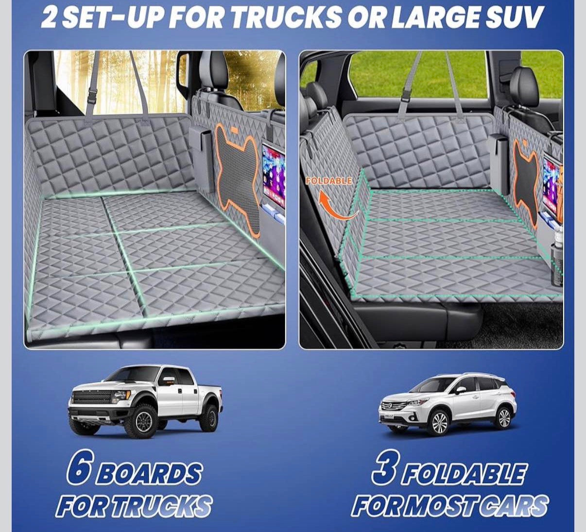 Truck Dog Seat Cover for Full Size F150/RAM1500/Silverado