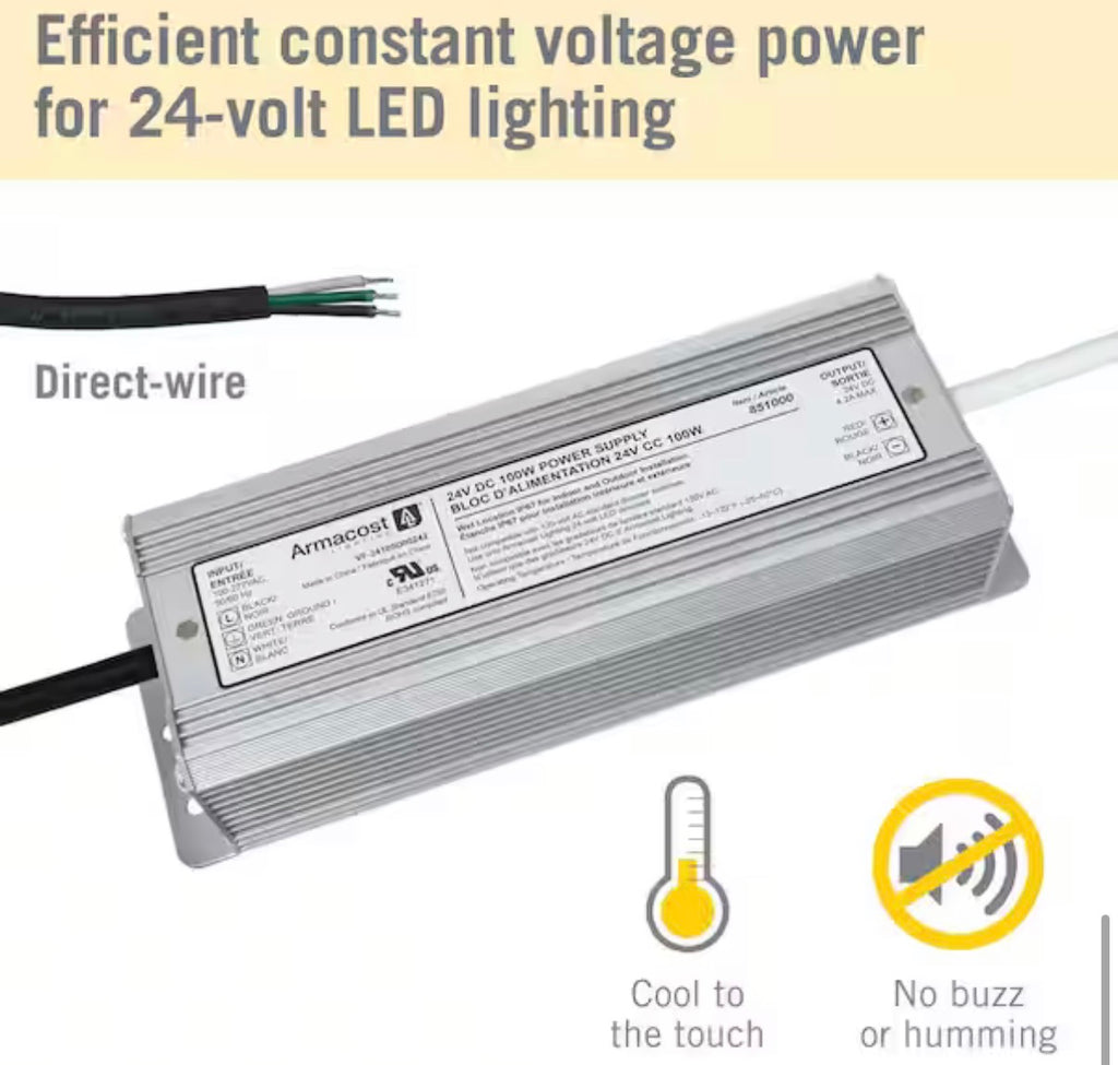 100-Watt 24-Volt DC Transformer Standard Power Supply