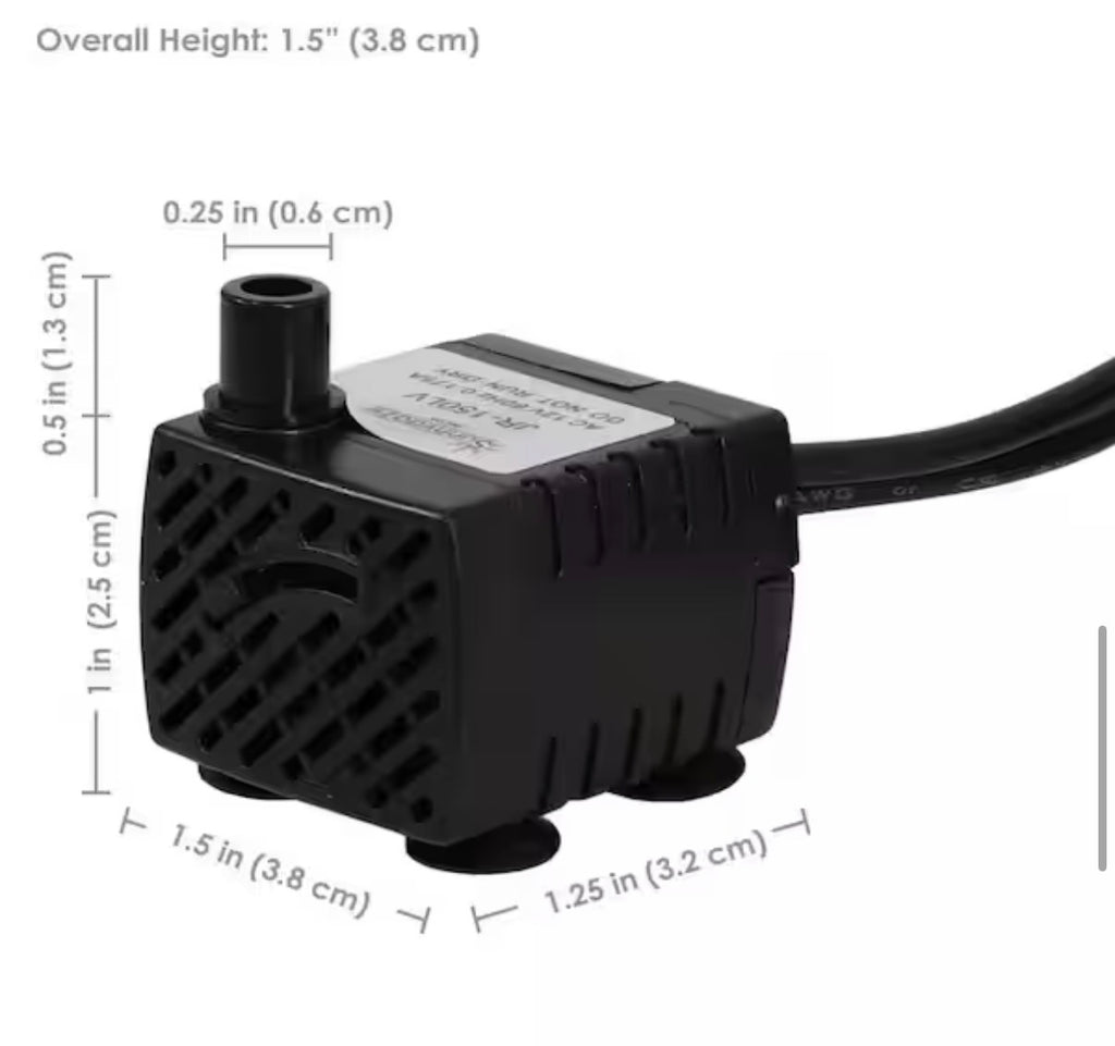 40 GPH Electric Submersible Fountain Pump with LED Light