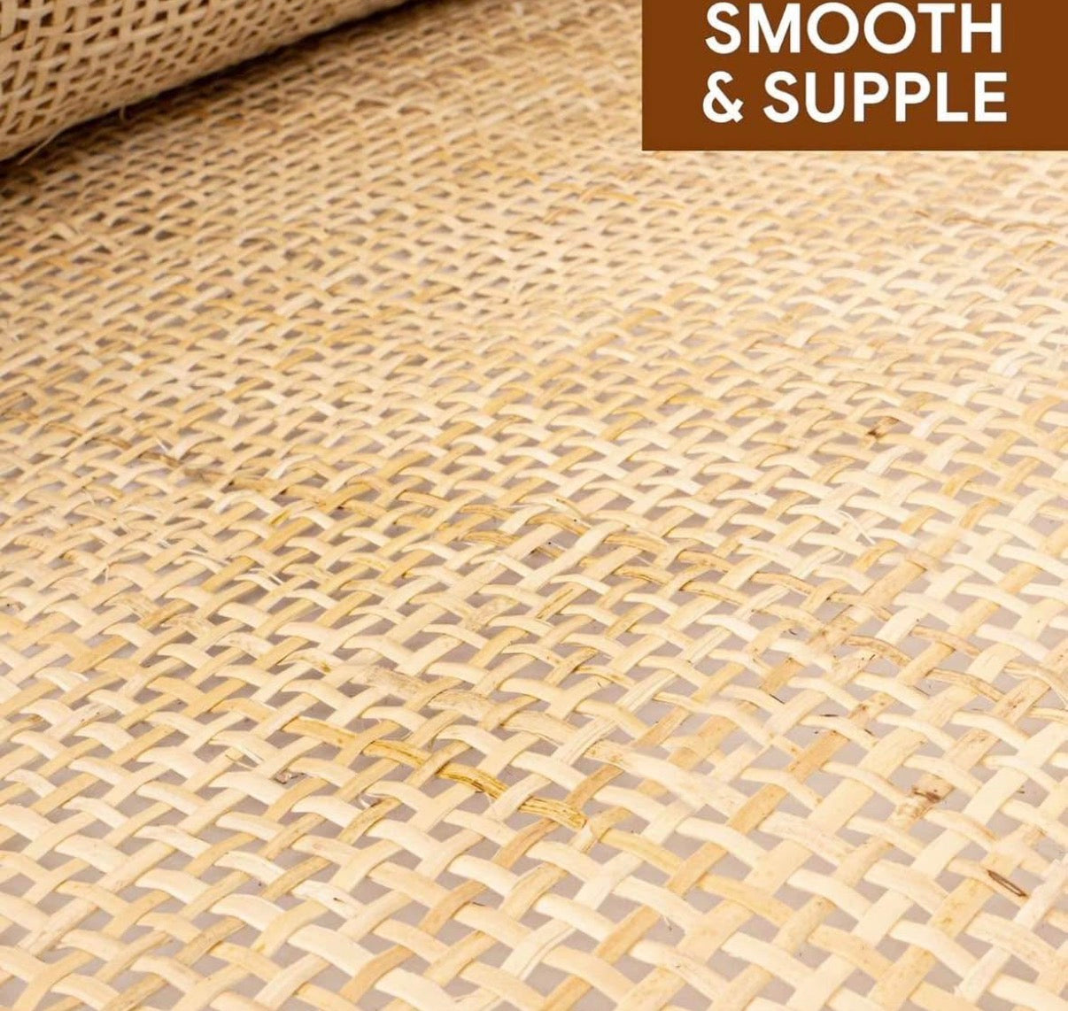 24" Width Square Rattan Cane Webbing Roll 5 Feet