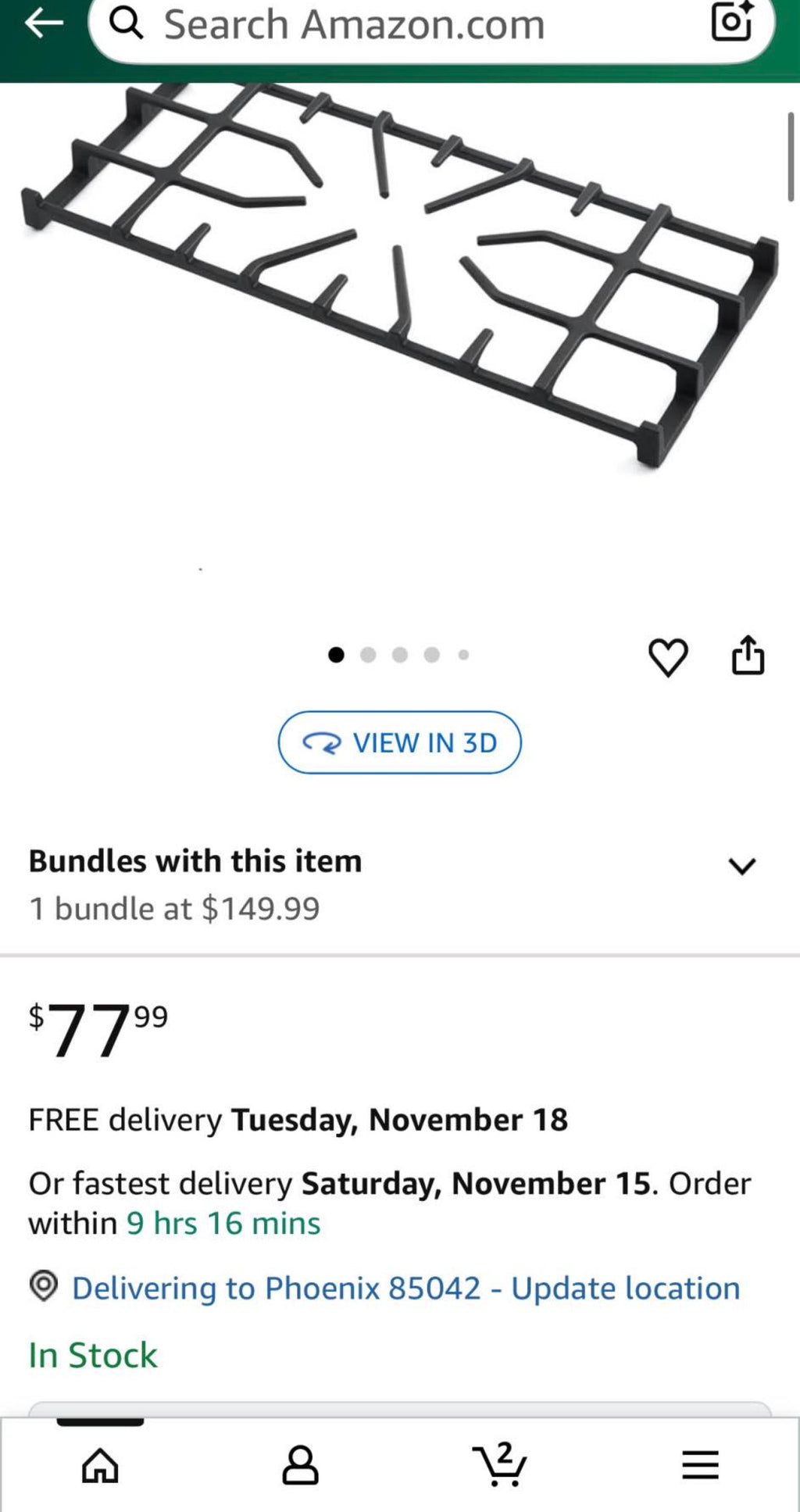 Burner Grate Replacement Parts for Frigidaire Stove