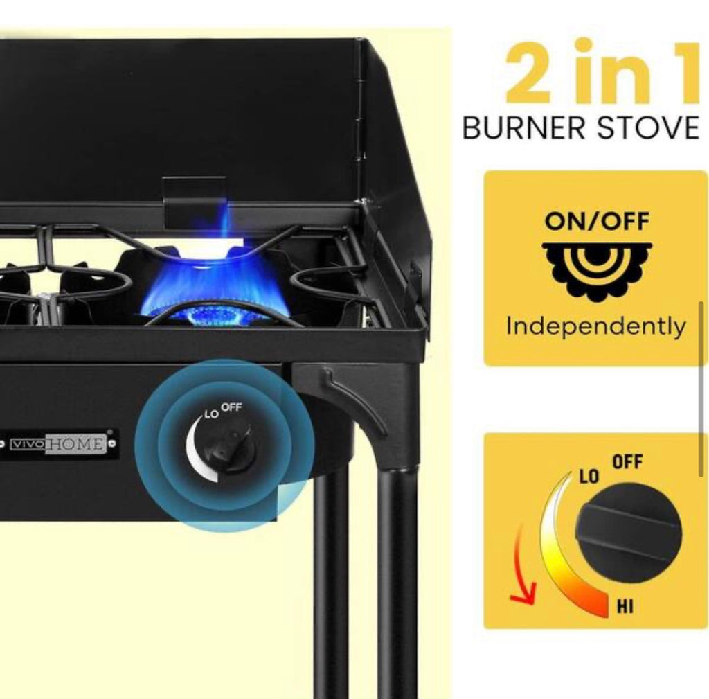 Outdoor Built-In Double Side Burner Stove