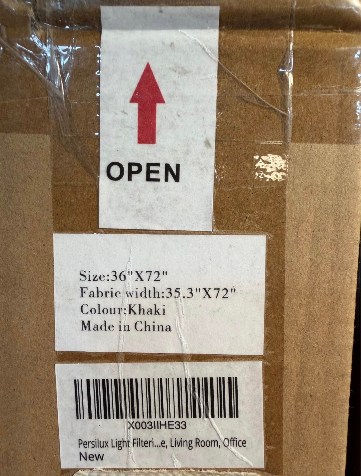 Cordless Window Blinds (Khaki 36" x 72")