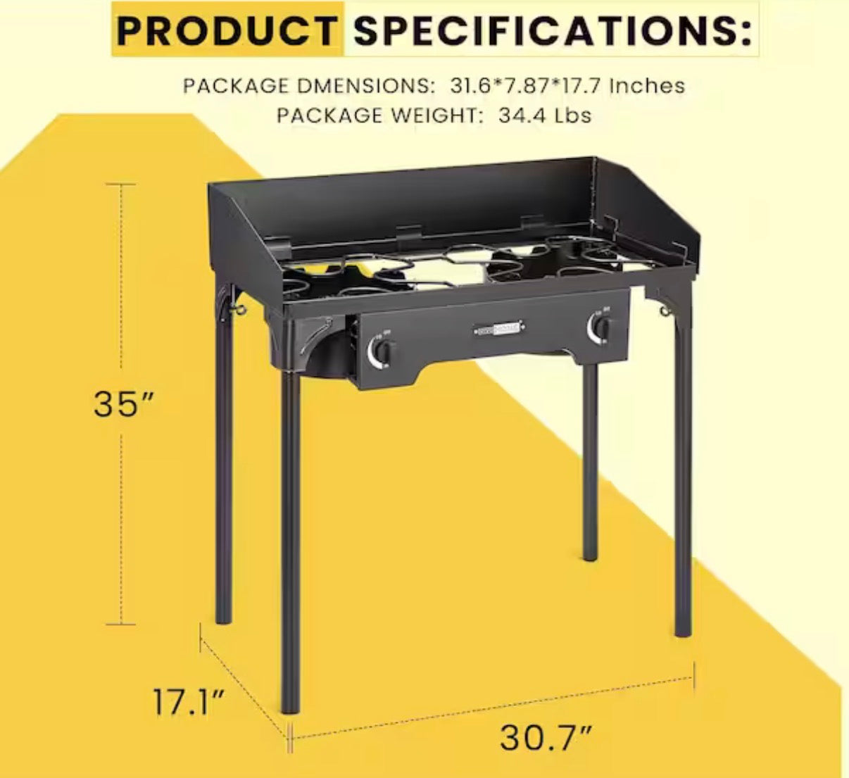 Outdoor Built-In Double Side Burner Stove