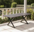 Rolando Brown Metal Outdoor Patio Dining Table