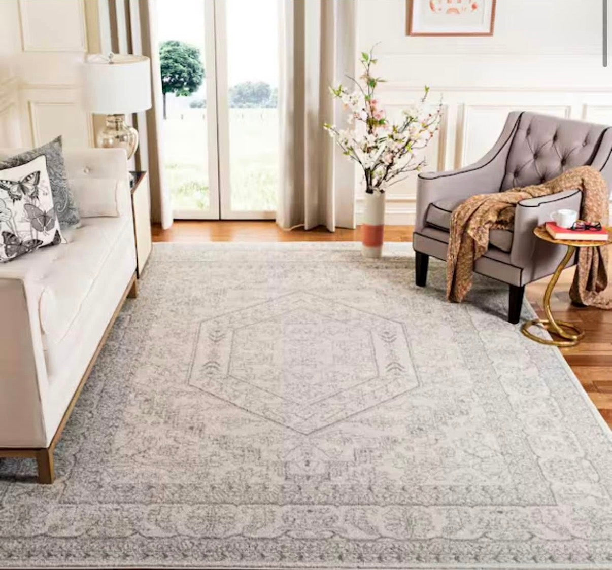 9' x 12' Area Rug Oriental Medallion Design