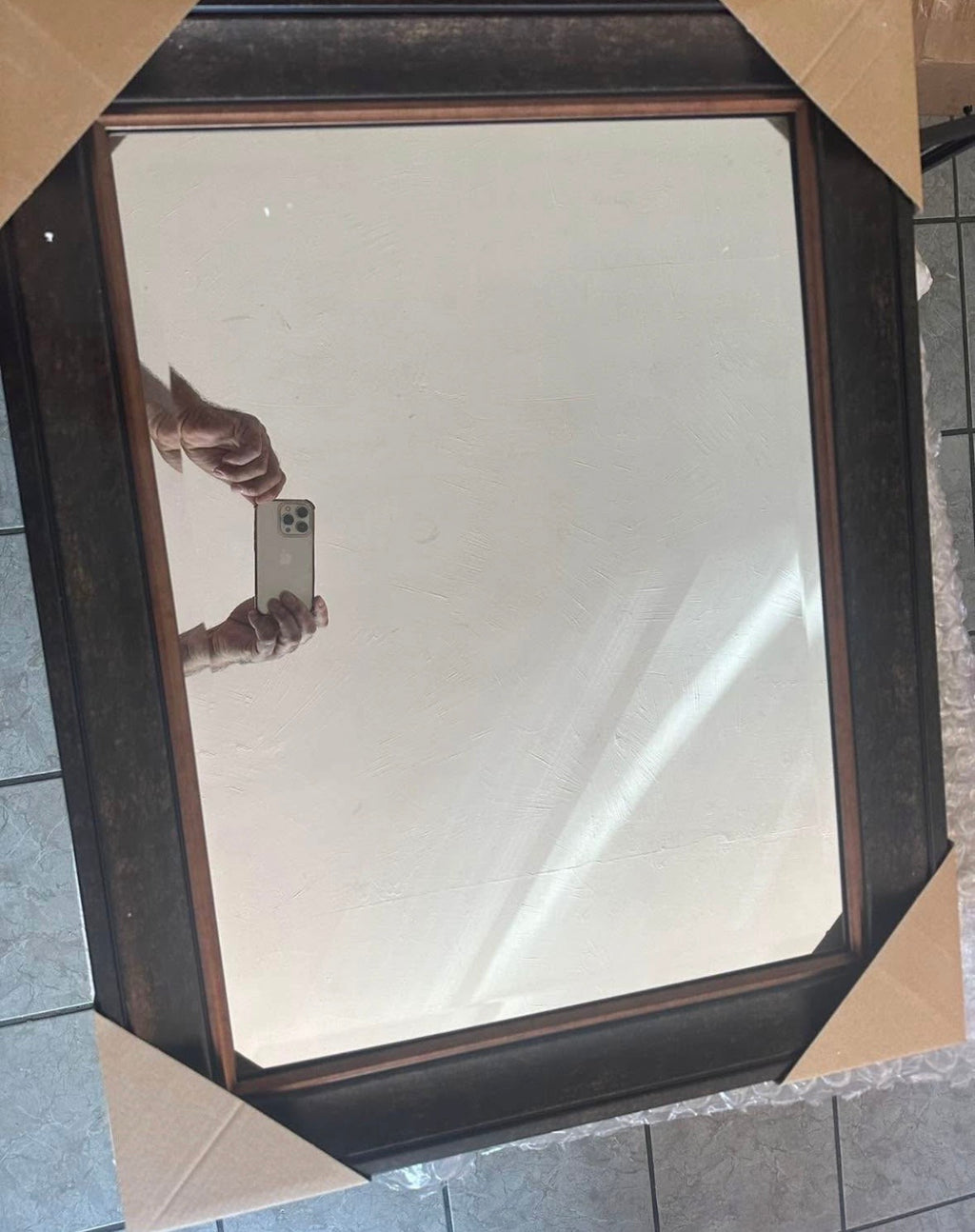Rectangular Framed Beveled Wall Mirror 24" x 30"