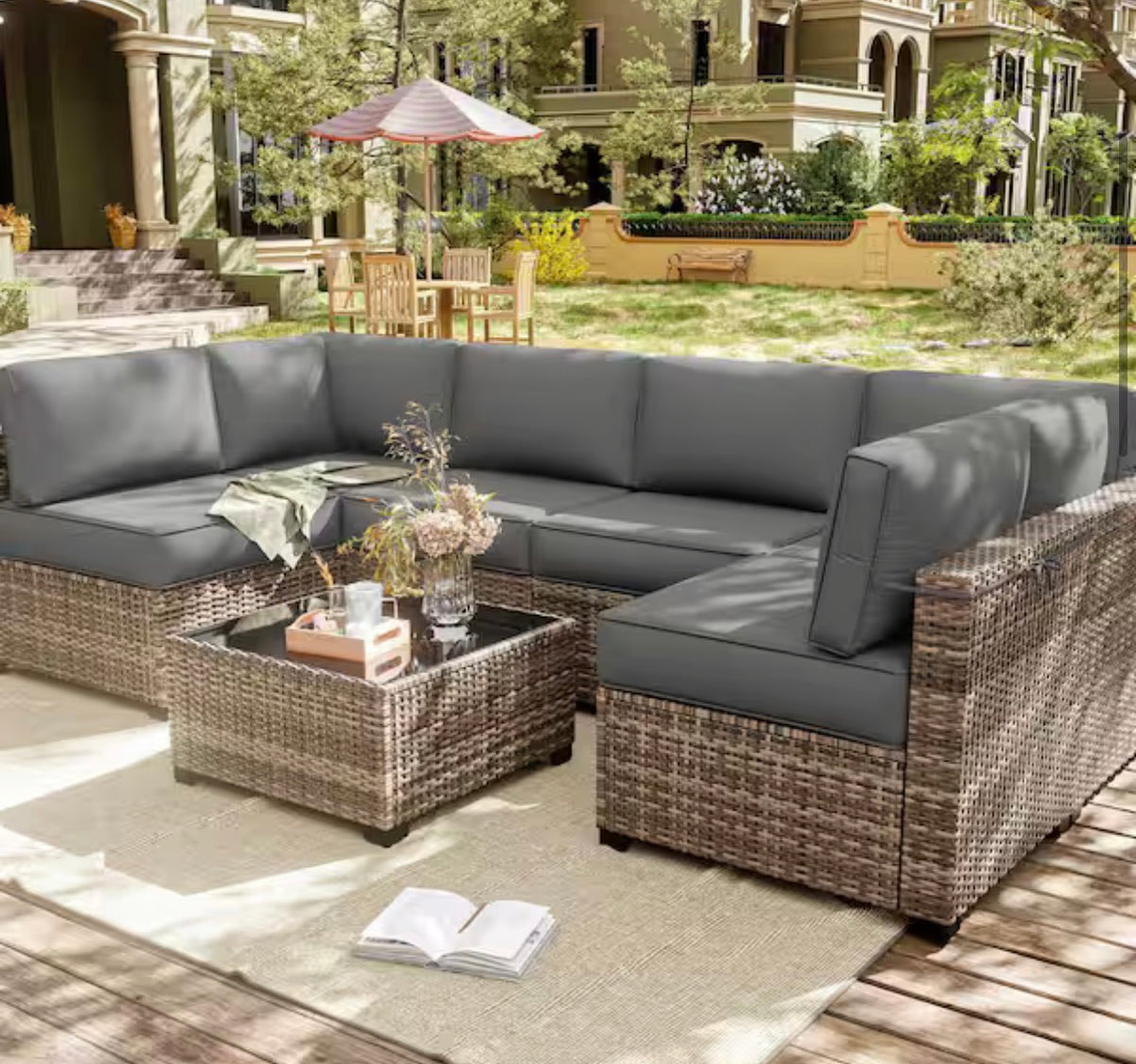 14-Piece Outdoor Cushion Cover Set (Slipcovers Only)