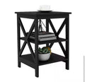 Stylish Black Wood Side Table