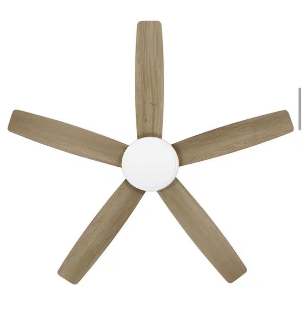 Banksville 52 in. White Flush Mount Ceiling Fan