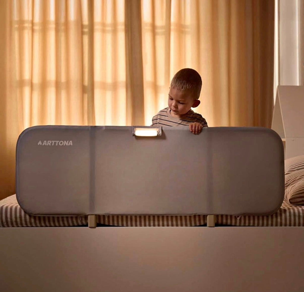 Foldable Bed Side Rails with Night Light 48 inch