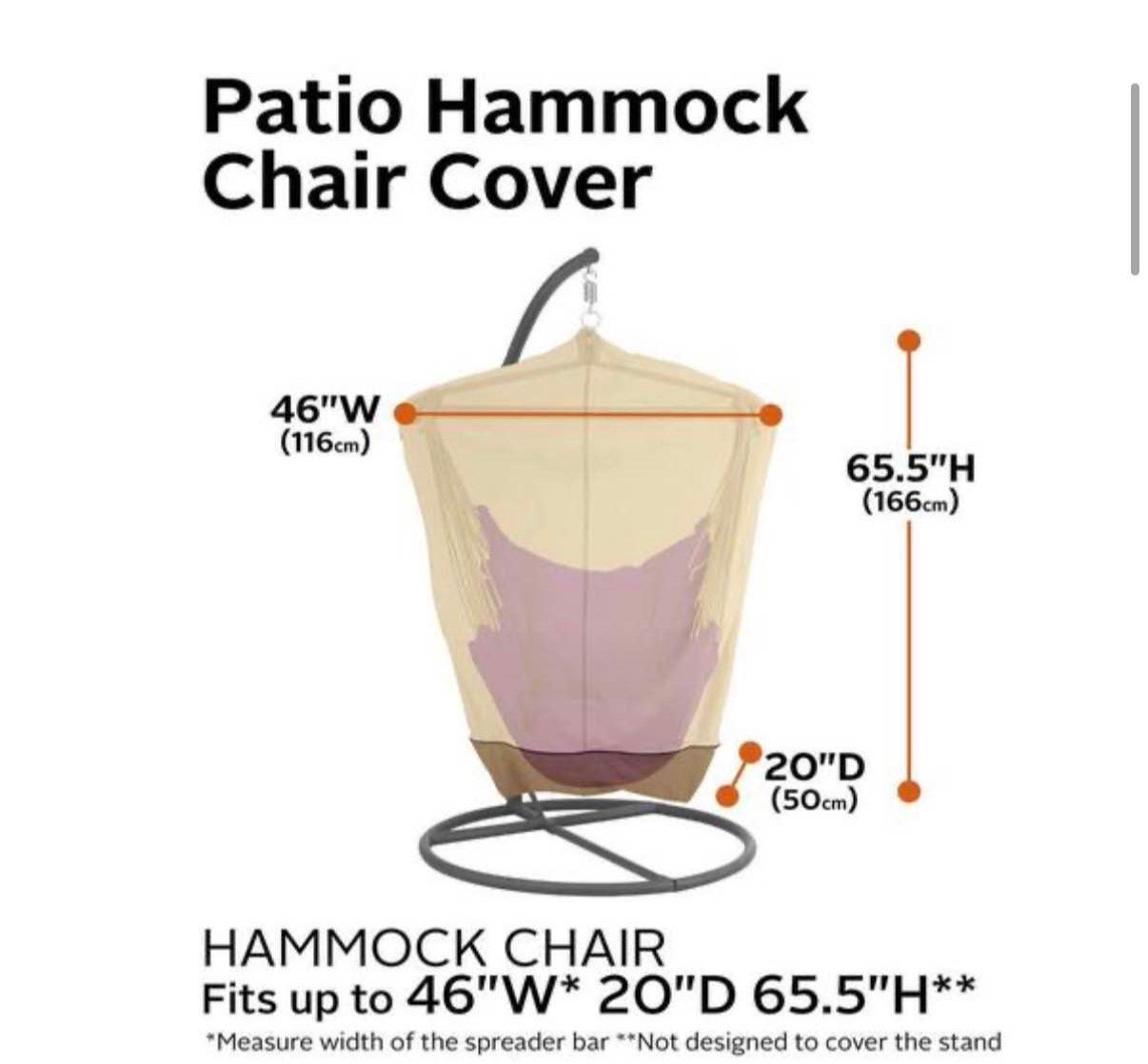 Veranda Outdoor Hammock Chair Cover