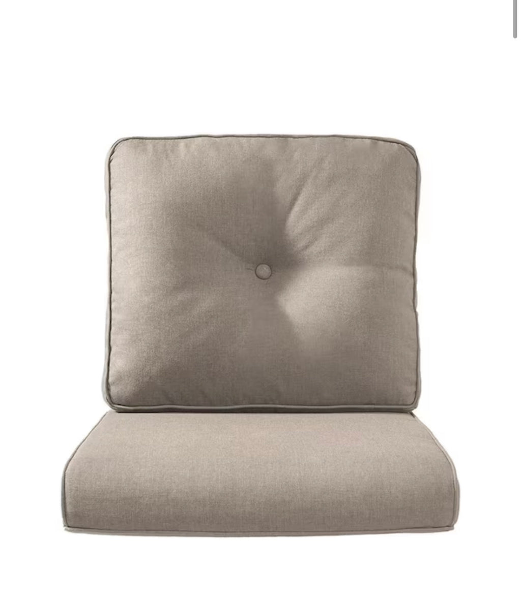 22 in. x 24 in. 2-Piece Outdoor Chair Replacement Cushion