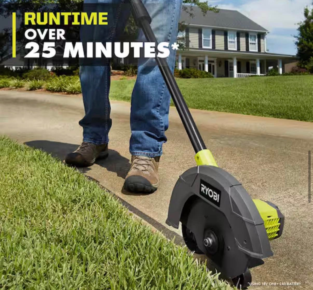 Cordless Battery Edger with 2.0 Ah Battery and Charger