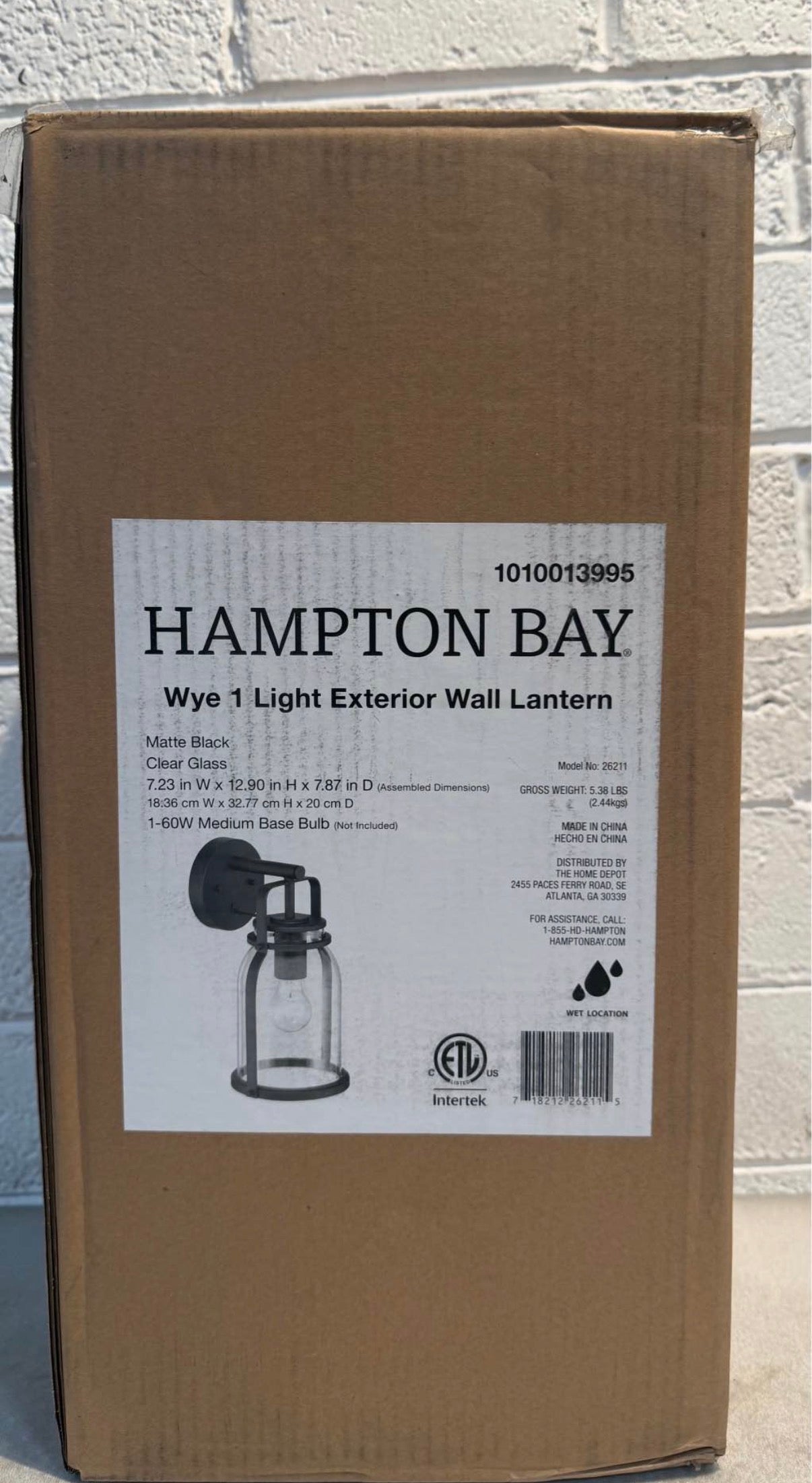 Wye 12.9 in. Outdoor Wall Lantern Sconce