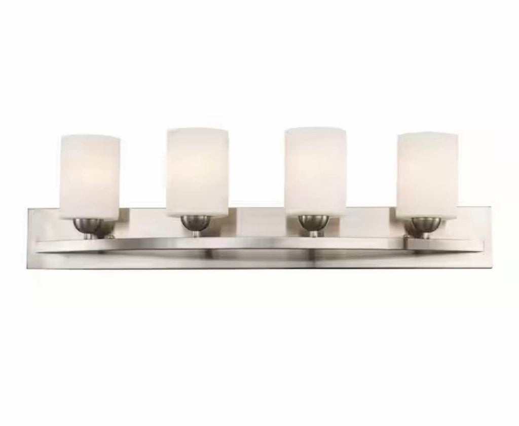 Moonlight 31 in. 4-Light Brushed Nickel Bathroom Vanity Light