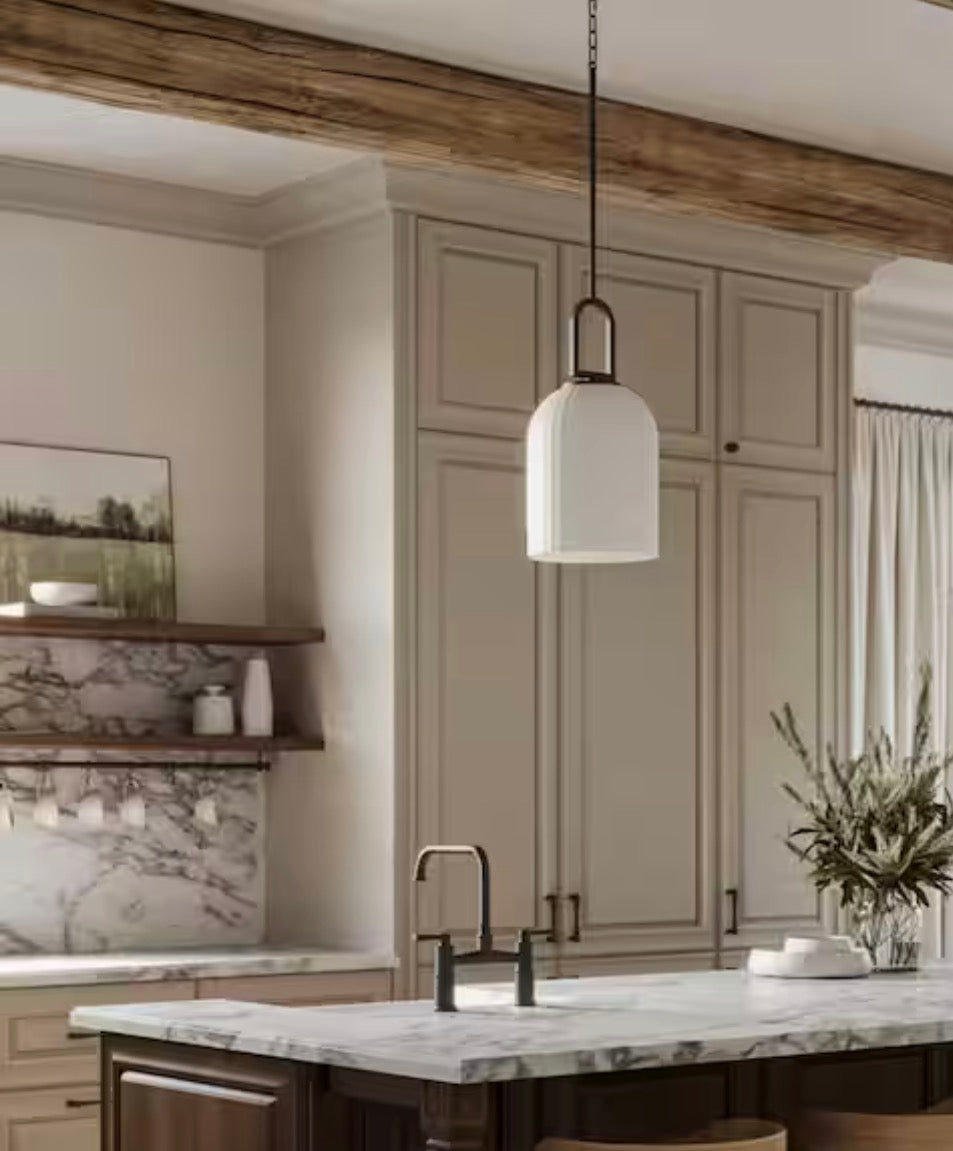 Stanza Collection Matte Black New Traditional Pendant Light