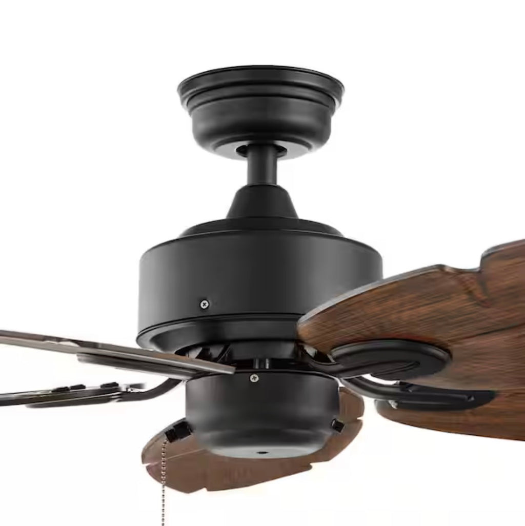 Lillycrest II 52 in. Indoor/Outdoor Matte Black Wet Rated Ceiling Fan