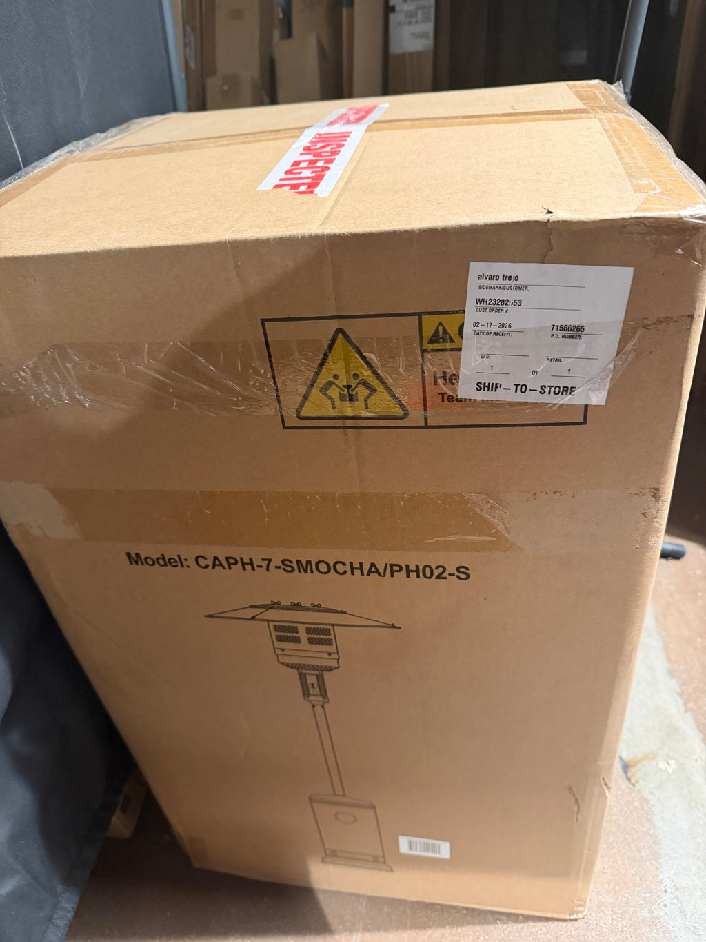 Hammered Mocha Propane Outdoor Flame Patio Heater