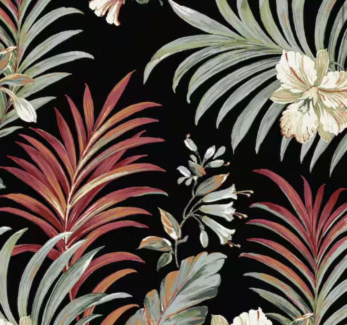 16 in. x 16 in. Simone Black Tropical Outdoor Square Pillow (2-Pack)