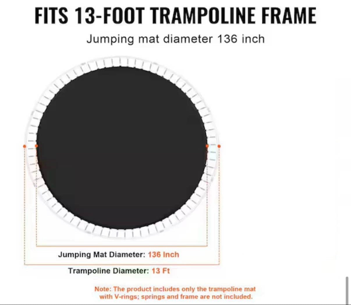 Replacement Trampoline Mat Fits 13ft. Frame