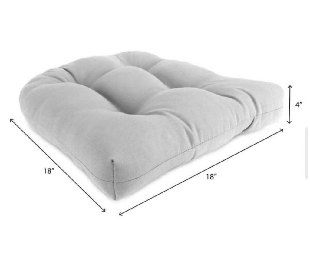 Tufted Outdoor Wicker Seat Cushion 2-Pack