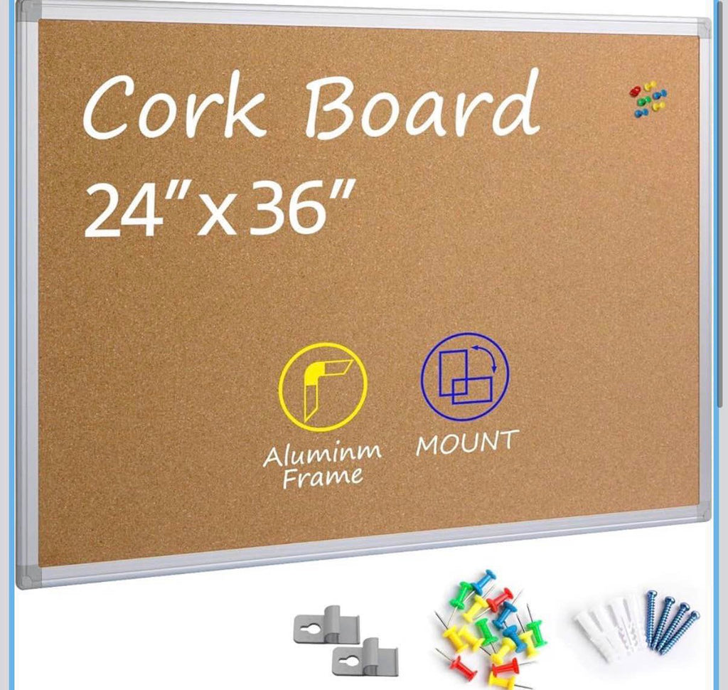 Cork Board Bulletin Board 24 x 36