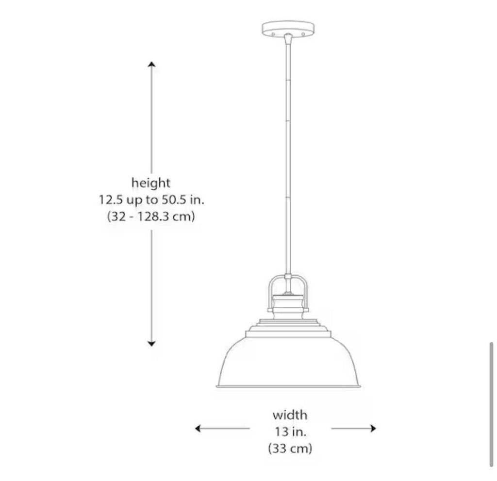 Shelston 13 in. Farmhouse Pendant Light