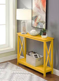 Oxford Yellow Rectangle Wood Console Table