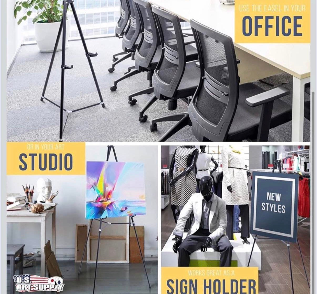 66" Portable Easel Stand Sign Display