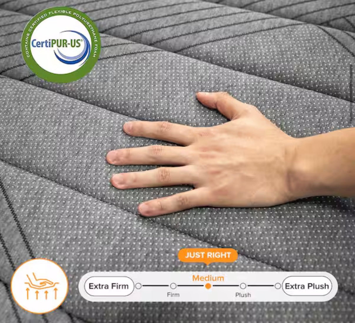 Twin XL Size Medium Firm 10 in. Cool Gel Memory Foam Hybrid Mattress