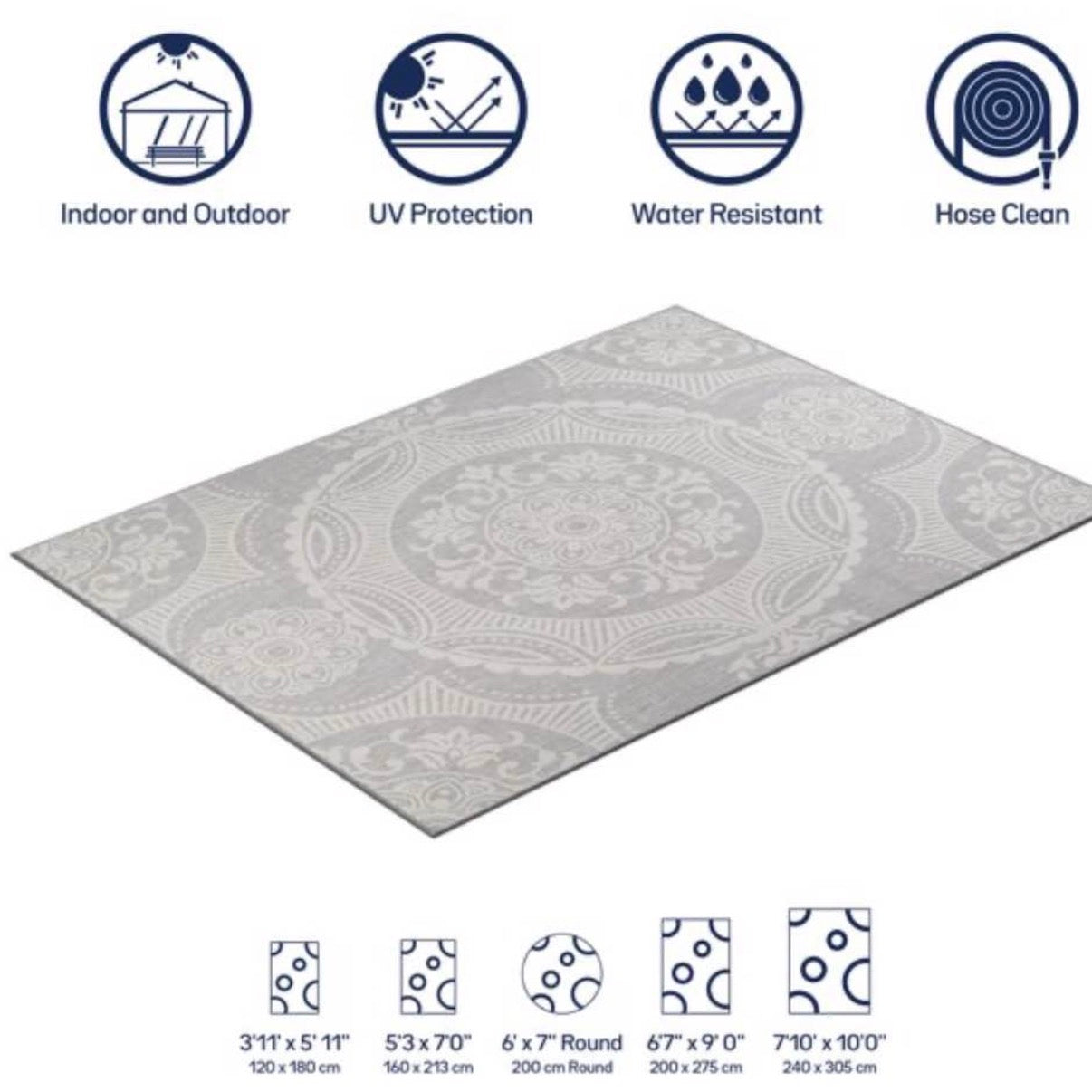 Beverly Rug Outdoor Rug 5' x 7' Patio