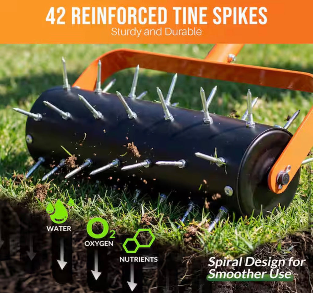 Heavy-Duty Lawn Rolling Aerator