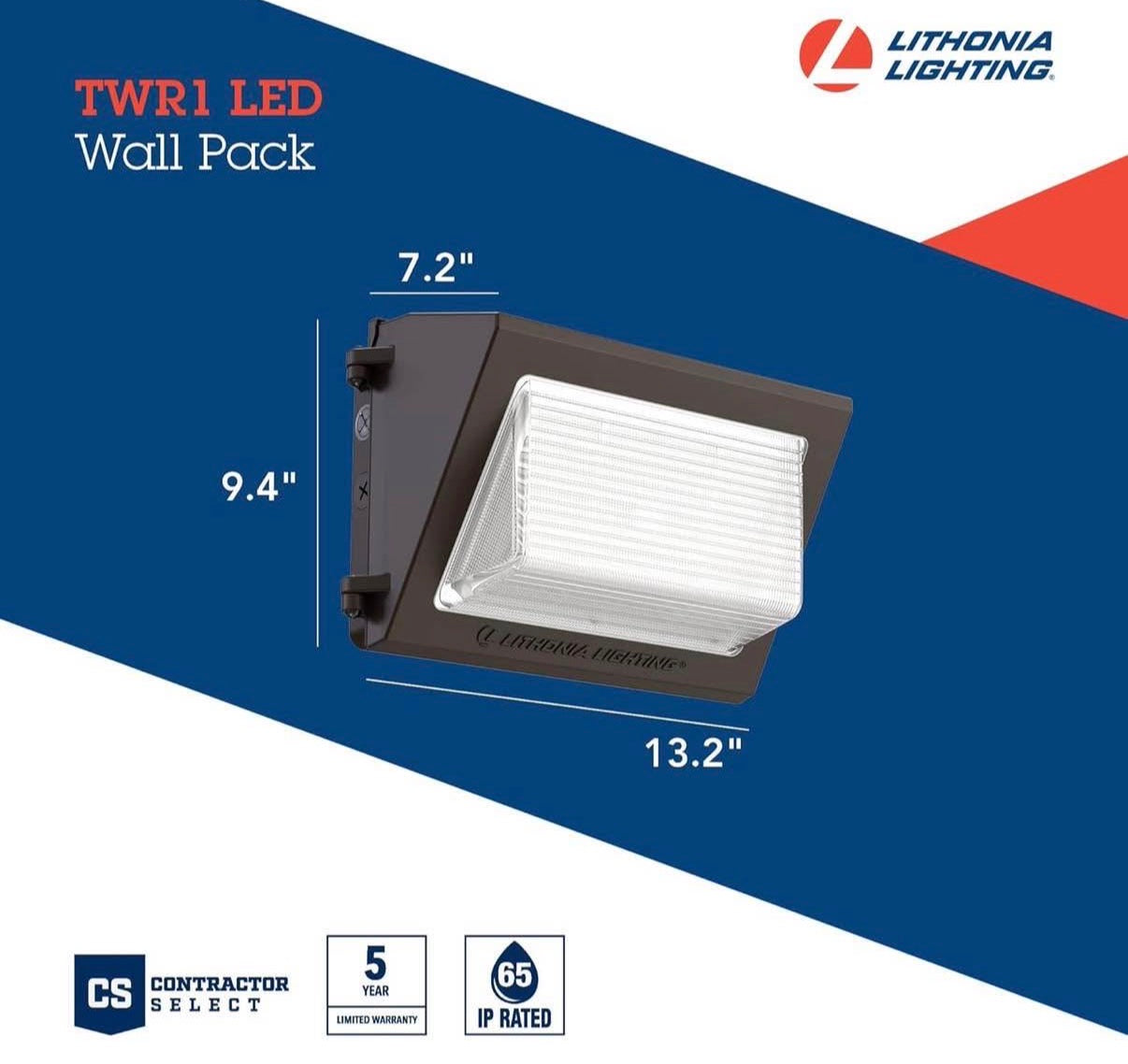 Lithonia Lighting Wall Pack Outdoor Light Fixture 13"