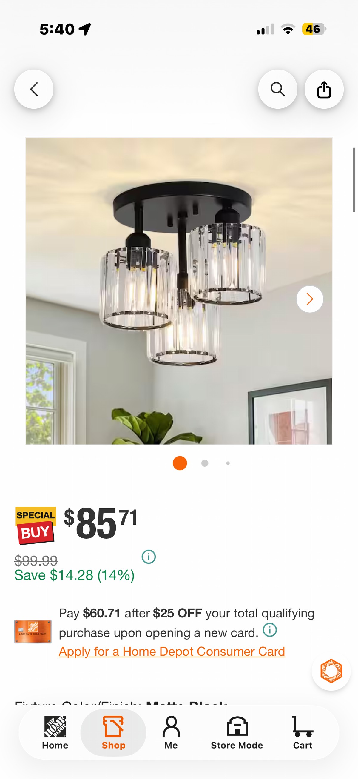 Modern Flush Mount crystal Chandelier