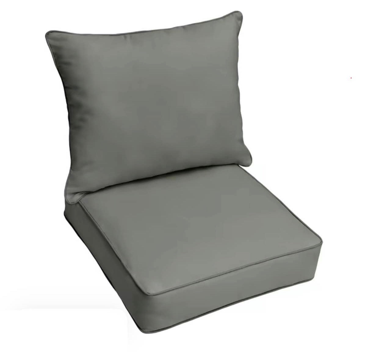 24 in. x 24 in. x 5 in. Outdoor chair cushions in light grey