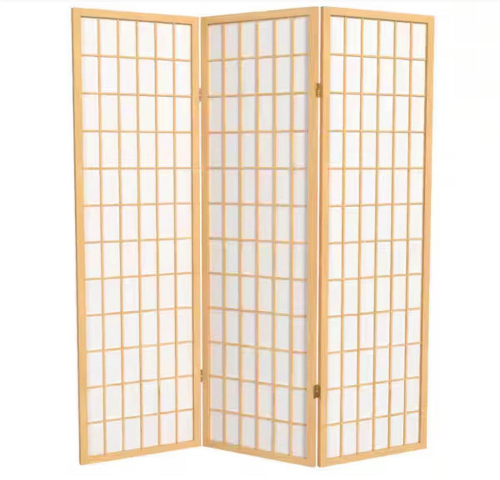 5 ft. Natural 3-Panel Room Divider