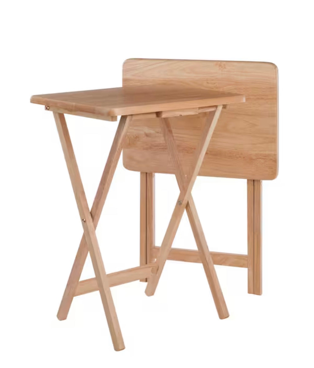 Alex Natural Wood 2-Piece Snack Table