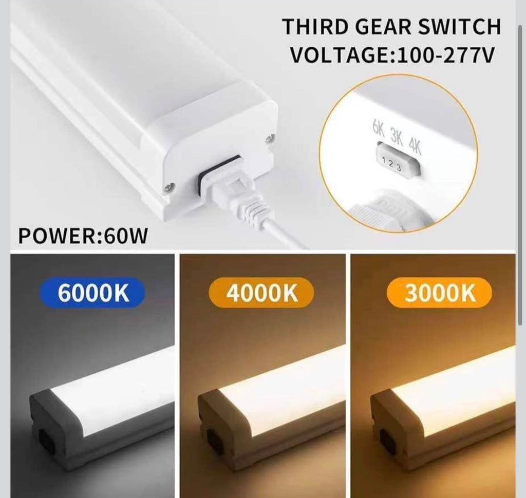 4-Foot LED Light Fixture Set Of 2