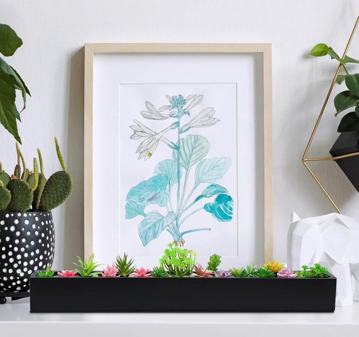 32 x 3.5 x 3.5 Inch Long Rectangular Planter Box