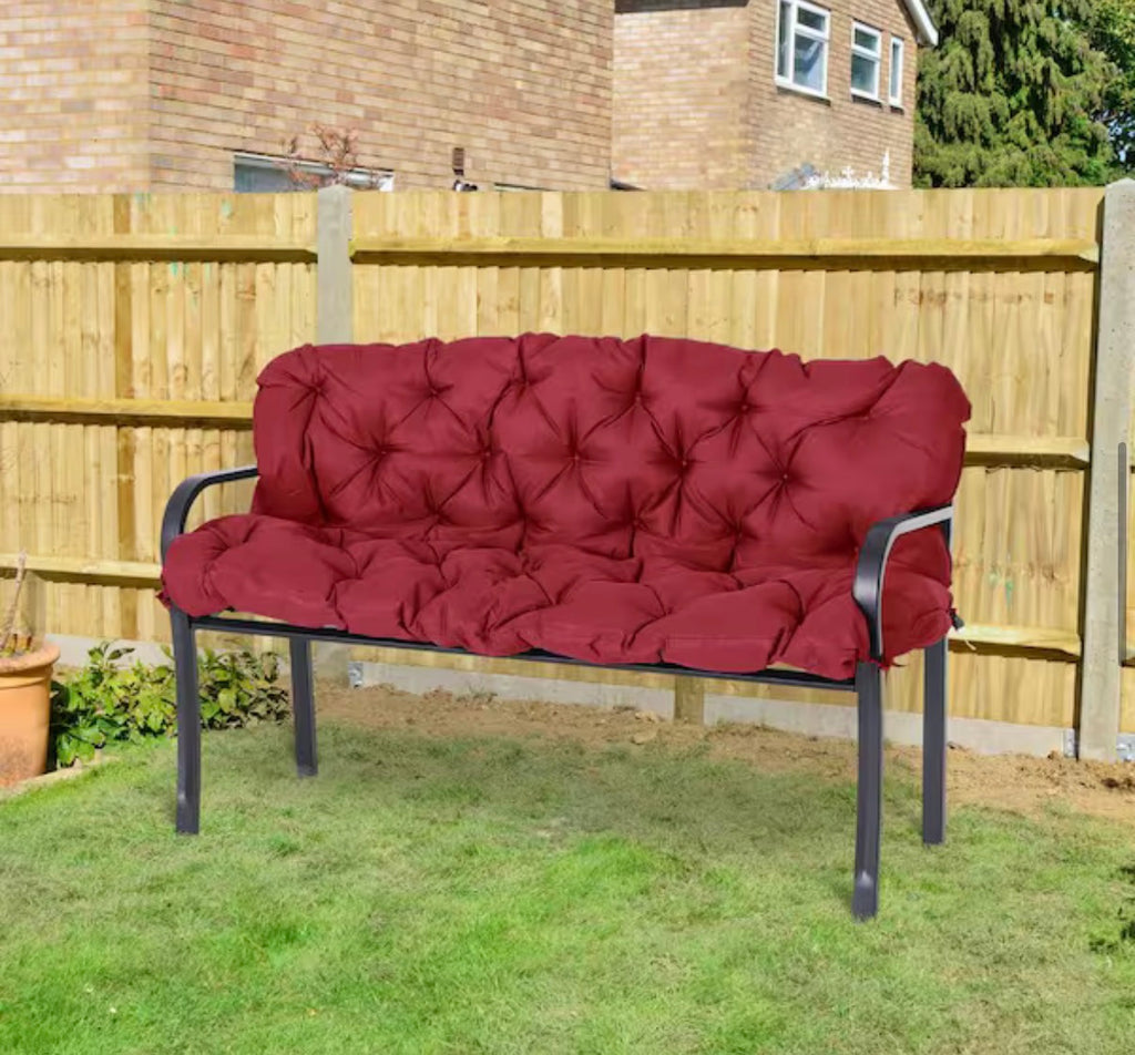 Tufted Bench Cushions for Outdoor Furniture, 3-Seater Replacement