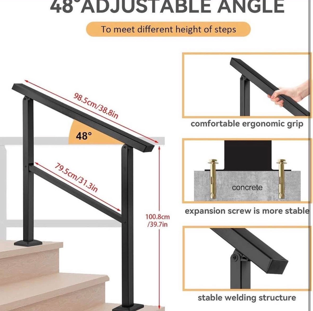 Handrails for Outdoor Steps Stair Railing