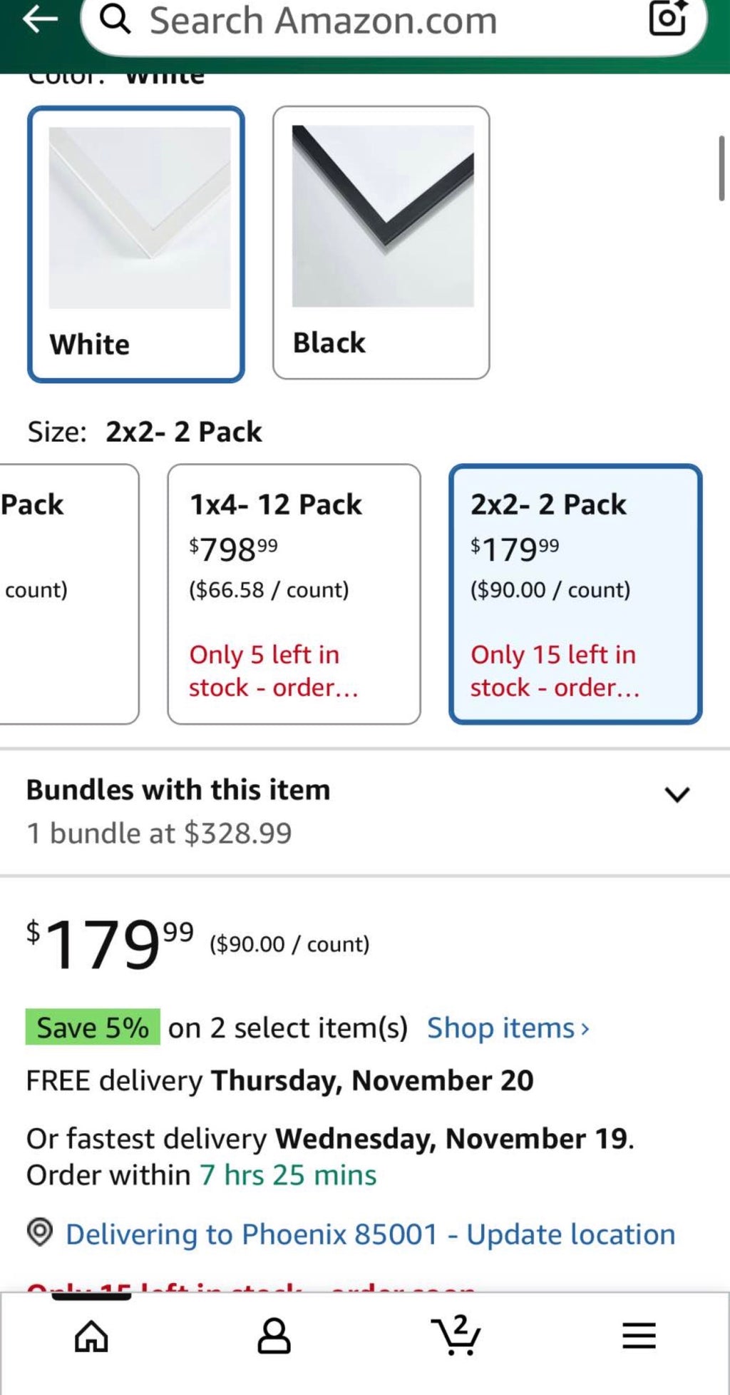 2x2 FT Surface Mount LED Panel Light Dimmable 2 Pack