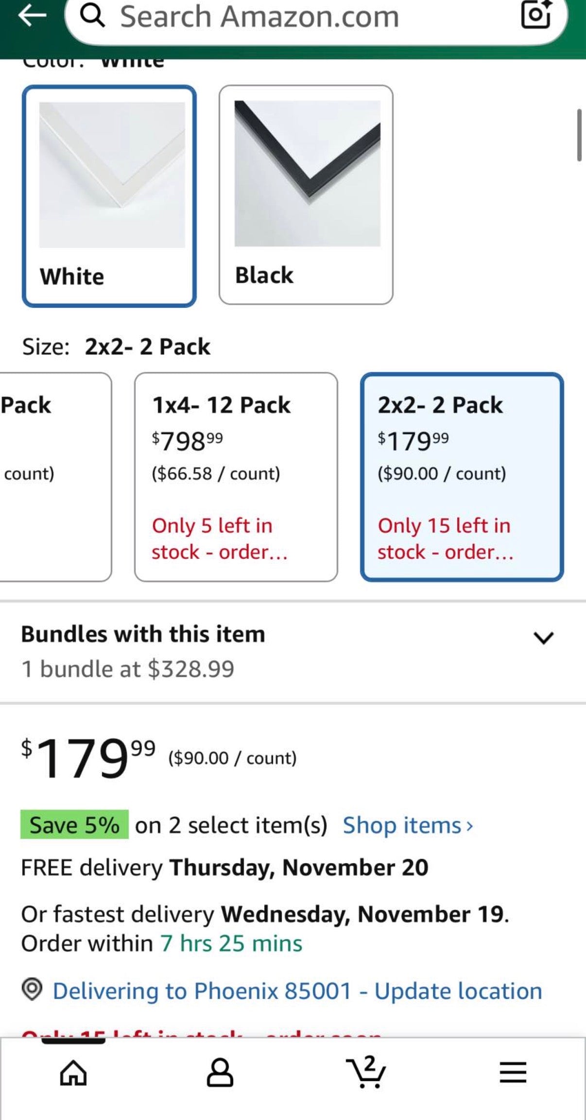 2x2 FT Surface Mount LED Panel Light Dimmable 2 Pack